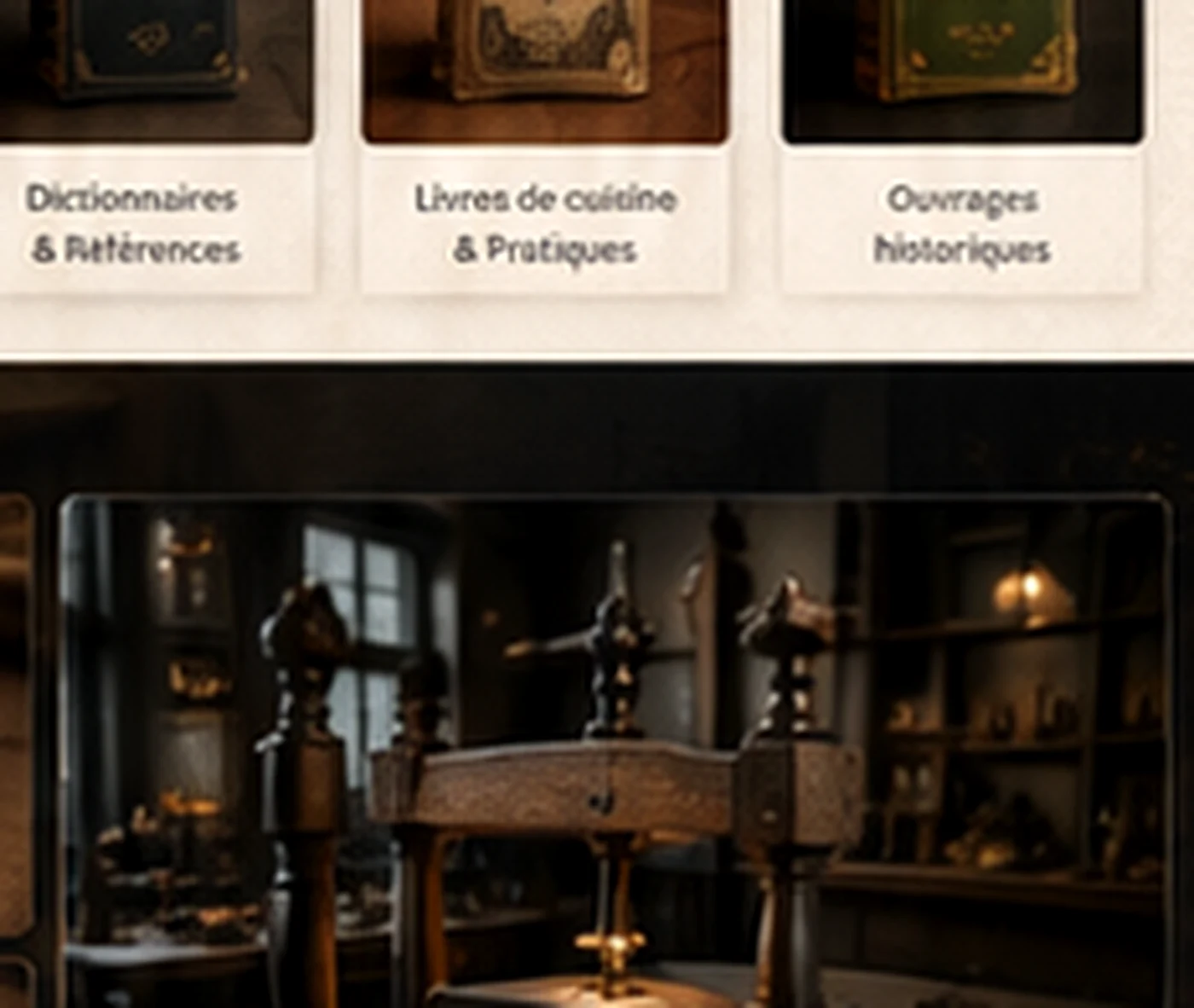 Grande presse de relieur dans un atelier artisanal