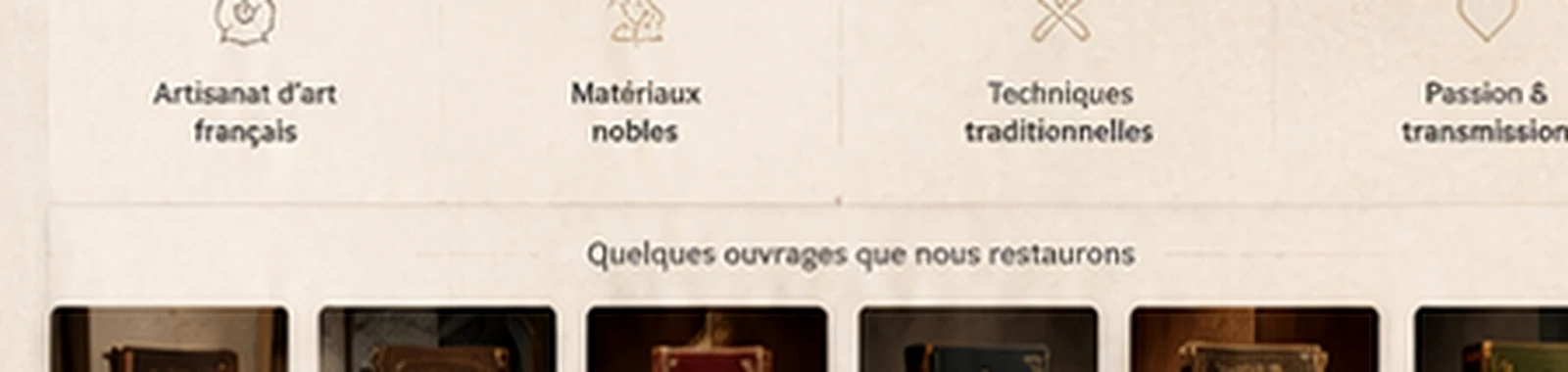 Sélection de livres anciens reliés et restaurés